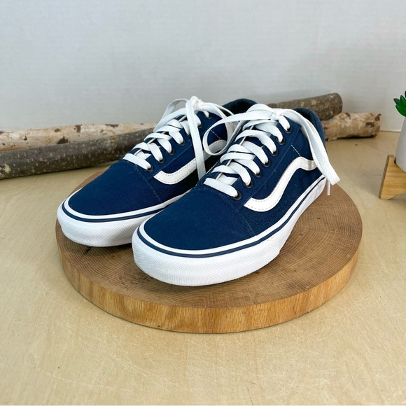 Vans Old Skool Classic Navy & White Low-Top Canvas Sneakers 7.5 Men / 9 Women - Picture 9 of 15